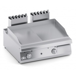 Grill dublu pe gaz , Ata Italia C2GFR10TT , seria 700 cu suprafata neteda si striata
