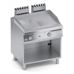 Grill dublu pe gaz , Ata Italia C2GFR10VV , seria 700 cu suprafata neteda/striata si suport deschis