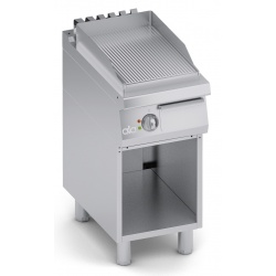 Grill simplu electric , Ata Italia C2EFR05VV, seria 700 cu suprafata striata si suport deschis