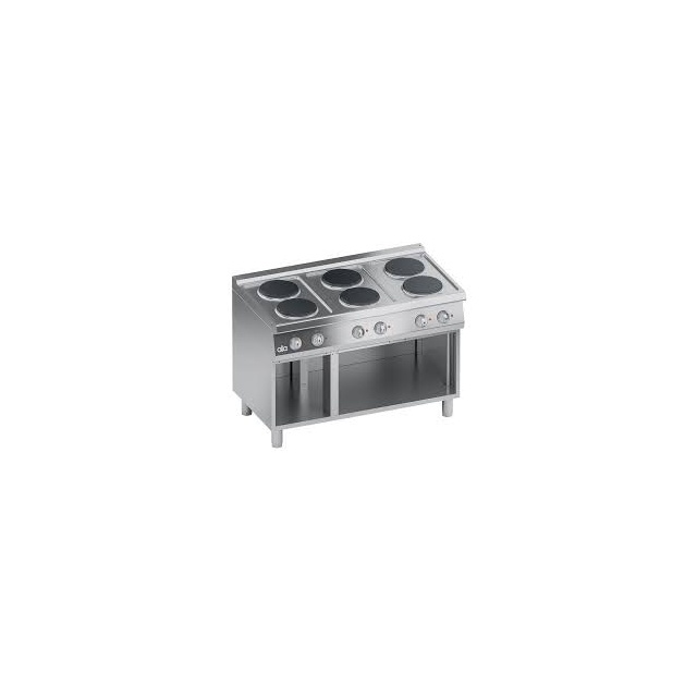 Masina de gatit electrica, Ata Italia K7ECU15VV, seria 700 cu 6 plite rotunde cu suport deschis