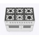 Aragaz Lofra RBI66MFT/CI, 60x60 cm, gaz, 4 arzatoare, grill, aprindere electronica, timer, crem