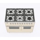 Aragaz ILVE Nostalgie PD10N, 100x60cm, 6 arzatoare, cuptor dublu, aprindere electronica, sigurante stop gaz, alb antic