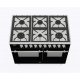 Aragaz ILVE Nostalgie PD10N, 100x60cm, 6 arzatoare, cuptor dublu, aprindere electronica, sigurante stop gaz, negru