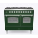 Aragaz ILVE Nostalgie PD10N, 100x60cm, 6 arzatoare, cuptor dublu, aprindere electronica, sigurante stop gaz, rosu verde