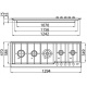 Plita incorporabila Foster GK 7627032, instalare FT / FTS, gaz, 129.4cm, 5 arzatoare, aprindere electrica, siguranta gaz, inox