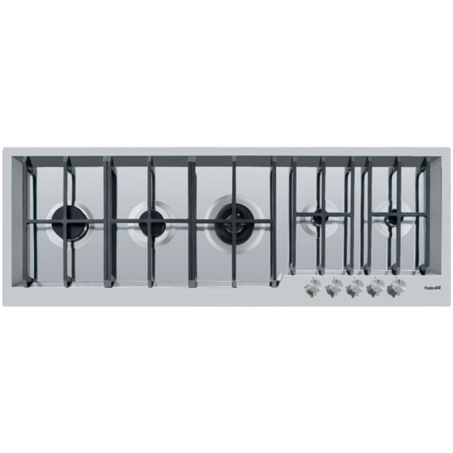 Plita incorporabila Foster GK 7627032, instalare FT / FTS, gaz, 129.4cm, 5 arzatoare, aprindere electrica, siguranta gaz, inox