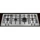 Aragaz Tecnogas P1X66M4VC, 60 cm, gaz, 4 arzatoare, grill, otel inoxidabil
