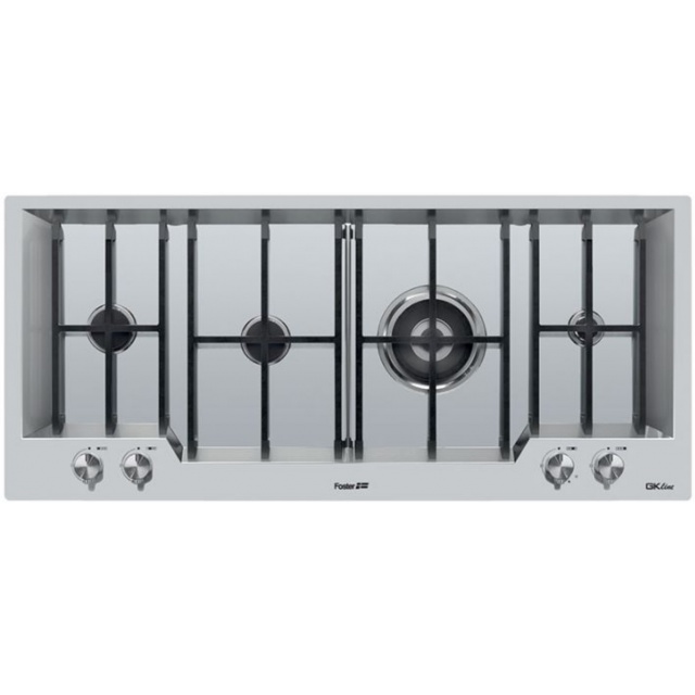 Aragaz Tecnogas P1X66M4VC, 60 cm, gaz, 4 arzatoare, grill, otel inoxidabil