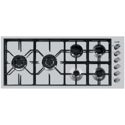 Plita incorporabila Foster S4000 7273042, instalare FT / FTS, gaz, 122 cm, 6 arzatoare, aprindere electrica, siguranta gaz, inox