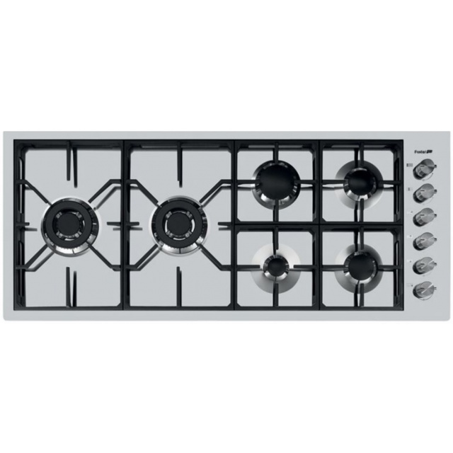 Plita incorporabila Foster S4000 7273042, instalare FT / FTS, gaz, 122 cm, 6 arzatoare, aprindere electrica, siguranta gaz, inox