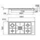 Plita incorporabila Foster S4000 7271032, instalare FT / FTS, gaz, 92 cm, 5 arzatoare, aprindere electrica, siguranta gaz, inox