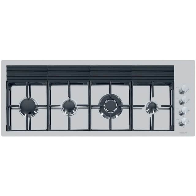 Aragaz Tecnogas P1X66M4VC, 60 cm, gaz, 4 arzatoare, grill, otel inoxidabil