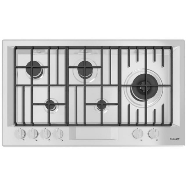 Plita incorporabila Foster FL 7205032, instalare SF, gaz, 86 cm , 5 arzatoare, aprindere electrica, siguranta gaz, inox
