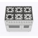 Aragaz ILVE Nostalgie PD09N, 90x60cm, 6 arzatoare, cuptor dublu, aprindere electronica, siguranta Stop Gaz,inox