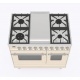 Aragaz Lofra RBI66MFT/CI, 60x60 cm, gaz, 4 arzatoare, grill, aprindere electronica, timer, crem