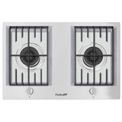 Plita incorporabila Foster FL 7203032, instalare STD, gaz, 76cm , 2 arzatoare, aprindere electrica, siguranta gaz, inox