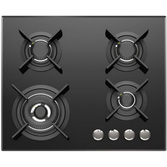 Aragaz Tecnogas P1X66M4VC, 60 cm, gaz, 4 arzatoare, grill, otel inoxidabil
