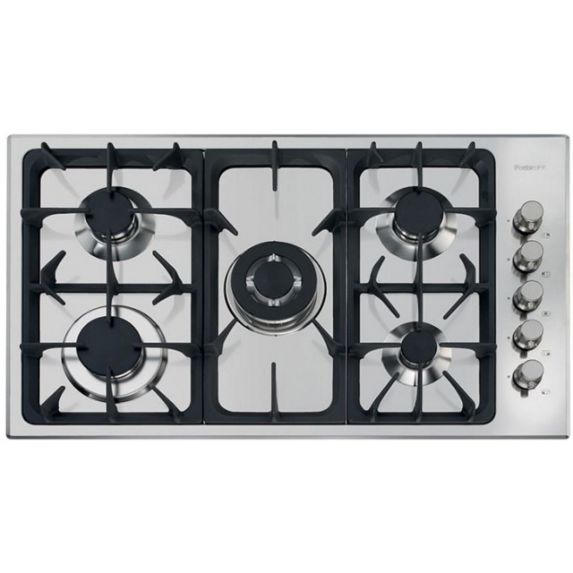 Plita incorporabila Foster PROFESSIONALE 7246 062, instalare STD, gaz, 87.3cm, 5 arzatoare, aprindere electrica, sig. gaz, inox