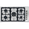Plita incorporabila Foster PROFESSIONALE 7245 062, instalare STD, gaz, 87.3cm, 5 arzatoare, aprindere electrica, sig. gaz, inox
