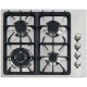 Aragaz Tecnogas P1X66M4VC, 60 cm, gaz, 4 arzatoare, grill, otel inoxidabil