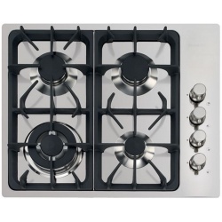 Aragaz Tecnogas P1X66M4VC, 60 cm, gaz, 4 arzatoare, grill, otel inoxidabil
