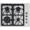 Plita incorporabila Foster PROFESSIONALE 7243 062,instalare FT/FTS, gaz, 60.3cm, 4 arzatoare,aprindere electrica, sig. gaz, inox