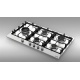 Plita incorporabila Foster POWER 7016 032, instalare STD, gaz, 86cm, 5 arzatoare, aprindere electrica, siguranta gaz, inox