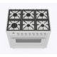 Aragaz ILVE Nostalgie P09N, 90x60cm, 6 arzatoare, cuptor electric, aprindere electronica, siguranta Stop-Gaz, inox