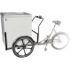 Bicicleta distributie inghetata cu congelator portabil Tecfrigo MOBIGEL 2, putere 190W, 206 litri, baterie 12V, -18/+4ºC, alb