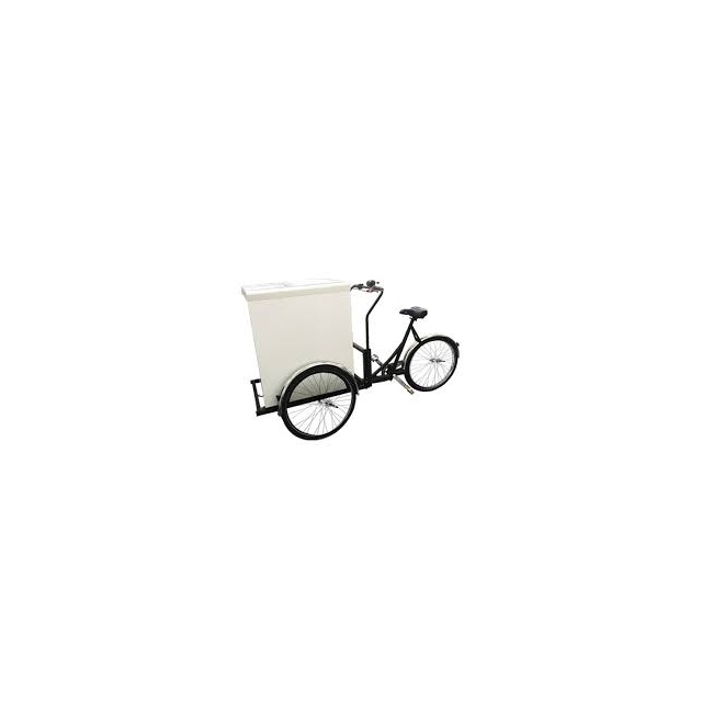 Bicicleta distributie inghetata cu congelator portabil Tecfrigo MOBIGEL 2, putere 190W, 206 litri, baterie 12V, -18/+4ºC, alb