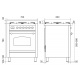 Aragaz ILVE Nostalgie P07N, 70x60cm, 4 arzatoare, cuptor electric, aprindere electronica, siguranta Stop-Gaz, antracit