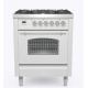 Aragaz ILVE Nostalgie P06N, 60x60cm, 4 arzatoare, cuptor electric, aprindere electronica, siguranta Stop Gaz, alb
