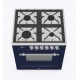 Aragaz ILVE Nostalgie P06N, 60x60cm, 4 arzatoare, cuptor electric, aprindere electronica, siguranta Stop Gaz, alb antic