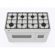 Aragaz Lofra RBI66MFT/CI, 60x60 cm, gaz, 4 arzatoare, grill, aprindere electronica, timer, crem
