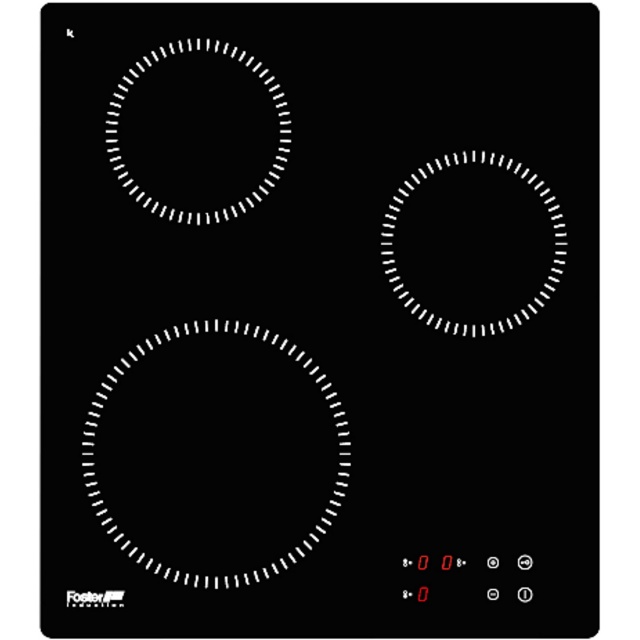 Plita Foster S4000 INDUCTION CON POWER CONTROL 7330 241, 84 cm , 3 zone de gatit, touch control,, sticla neagra