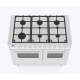 Aragaz Lofra RBI66MFT/CI, 60x60 cm, gaz, 4 arzatoare, grill, aprindere electronica, timer, crem
