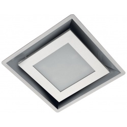 Hota de tavan Foster Modular 2518001-2519001, 34x34cm, 400 m³/h, motor 2x160W, sticlas alba/inox satinat