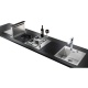 Hota Down Draft Foster HOOD S4000 DOMINO GHOST 2451 000, 52x12cm, 640 m³/h, 1 motor 275W, sticla neagra