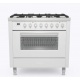 Aragaz ILVE Pro Line L09, 90x60cm, 4 arzatoare+Fry Top, cuptor electric, aprindere electronica, siguranta stop gaz, alb