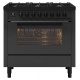 Aragaz ILVE Pro Line L09MGD, 90x60cm, 6 arzatoare, cuptor electric, aprindere electronica, siguranta Stop Gaz, negru mat Aragaz ILVE Pro Line L09MGD, 90x60cm, 6 arzatoare, cuptor electric, aprindere electronica, siguranta Stop Gaz, negru mat