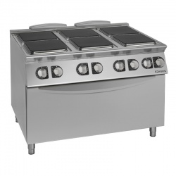 Masina de gatit electrica, Giorik, CE76QH, Unika 700, cu 6 plite patrate si cuptor electric