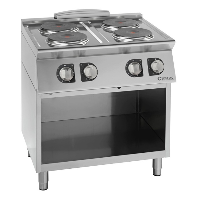 Masina de gatit electrica, Giorik, CE74TG , Unika 700, cu 4 plite rotunde si suport deschis