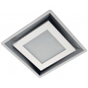 Hota de tavan - aplicata Foster Modular 2518001, 34x34cm, 400 m³/h, 1 motor 140W, sticla alba/inox satinat