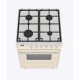 Aragaz Lofra RBI66MFT/CI, 60x60 cm, gaz, 4 arzatoare, grill, aprindere electronica, timer, crem