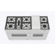 Aragaz ILVE Professional Plus P15W, 150x60cm, 7 arzatoare+placa Fry Top, cuptor dublu, aprindere electronica, siguranta gaz,inox