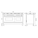 Aragaz Lofra RBI66MFT/CI, 60x60 cm, gaz, 4 arzatoare, grill, aprindere electronica, timer, crem