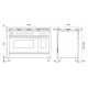 Aragaz ILVE Professional Plus P12W,120x60cm,6 arzatoare+Fry Top,cuptor dublu,aprindere electronica, siguranta Stop Gaz,negru mat