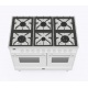 Aragaz Lofra RBI66MFT/CI, 60x60 cm, gaz, 4 arzatoare, grill, aprindere electronica, timer, crem