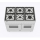 Aragaz ILVE Professional Plus PD10W, 100x60cm, 6 arzatoare, cuptor dublu, aprindere electronica, siguranta Stop Gaz, inox