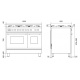 Aragaz ILVE Professional Plus PD10W, 100x60cm, 6 arzatoare, cuptor dublu, aprindere electronica, siguranta Stop Gaz, negru mat